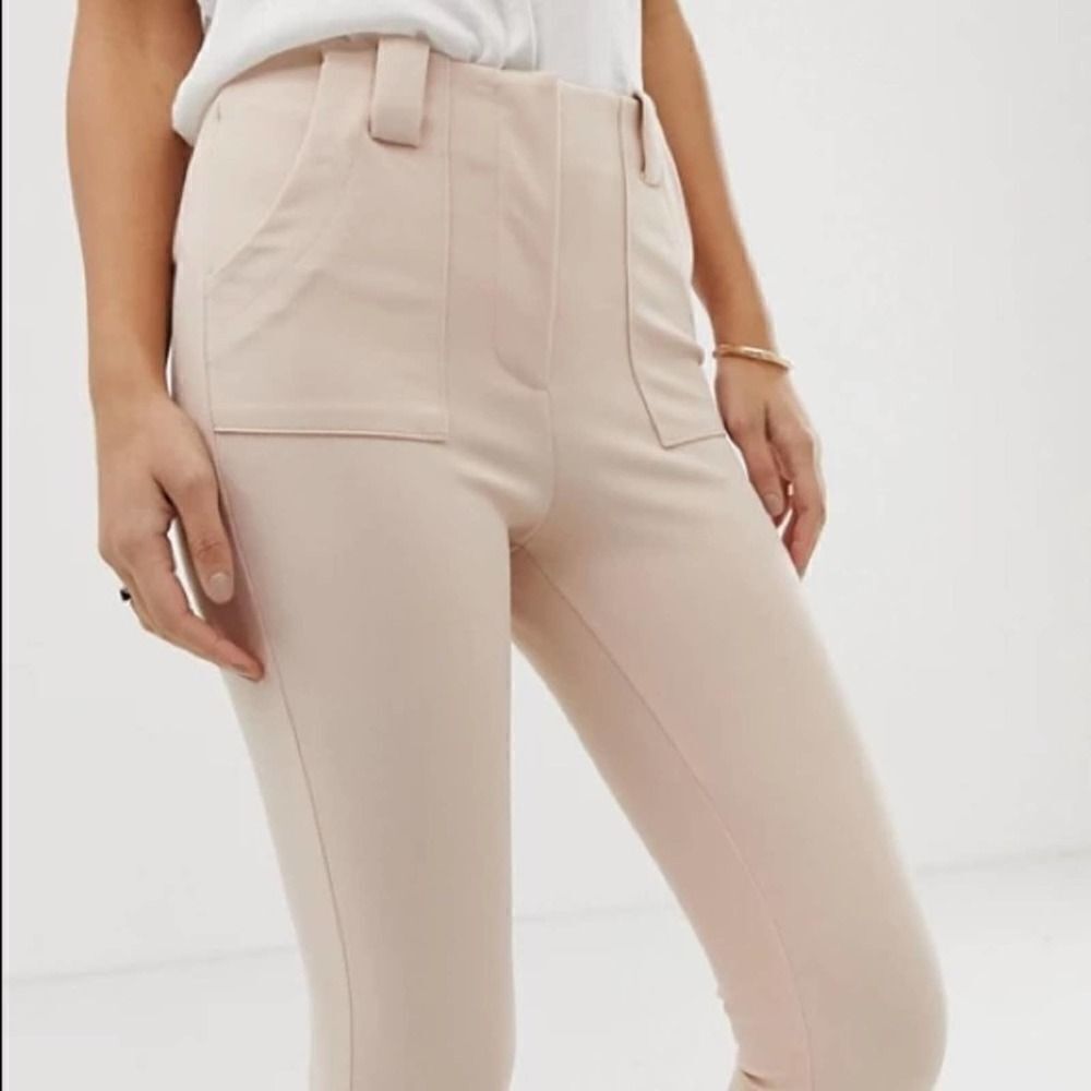 Parallel Lines skinny structured pants